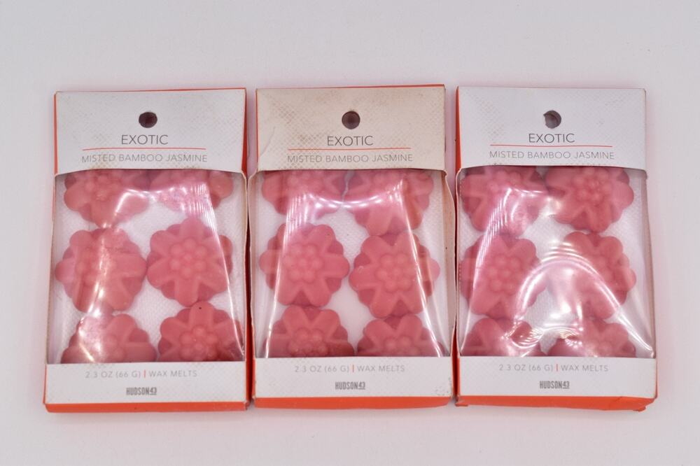 Hudson 43 Candle & Light 2.3 Oz Wax Melts Exotic Misted Bamboo Jasmine Lot of 3